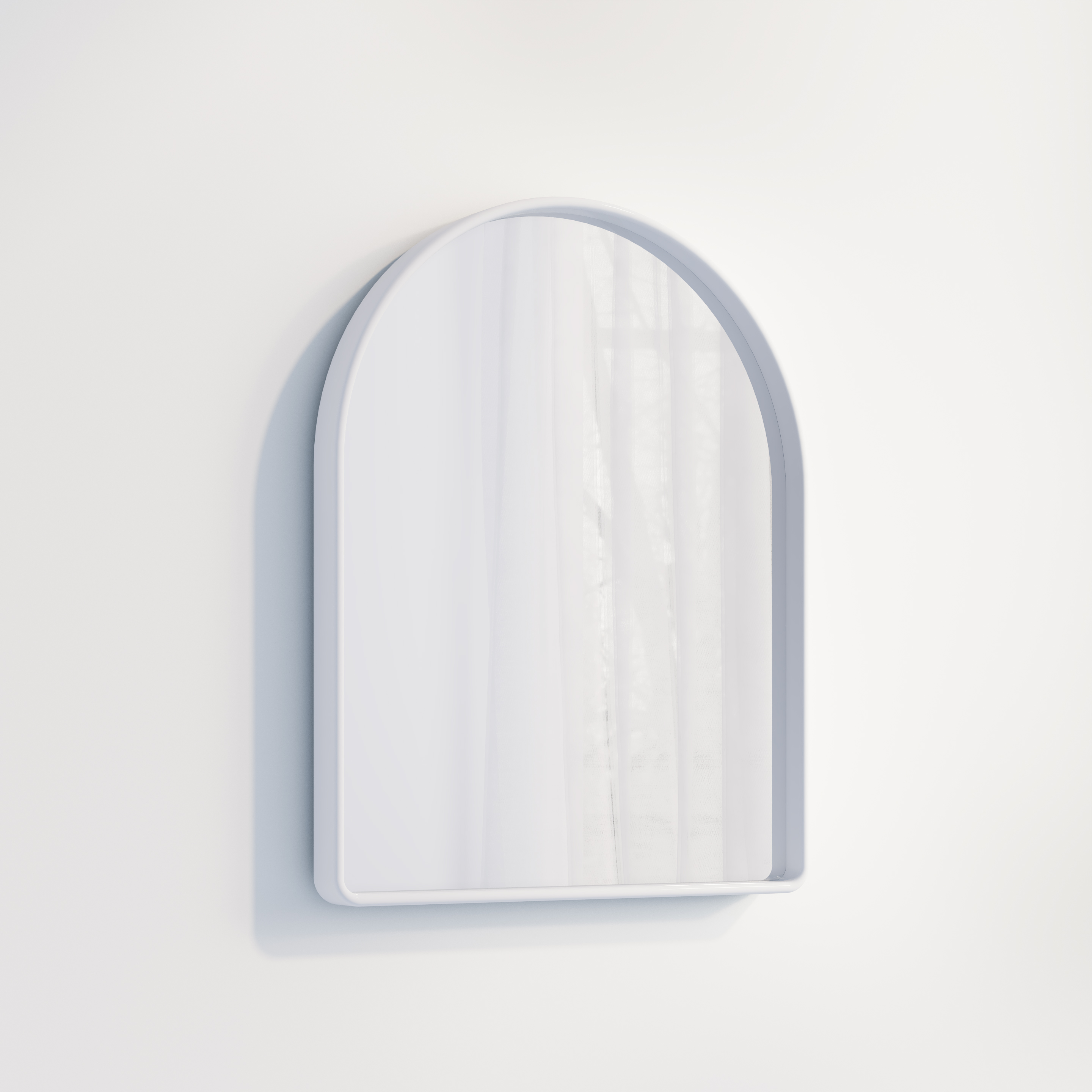 Arch Wall Mirror 600 x 750mm - Matte White (Solid Surface) | ABI Interiors
